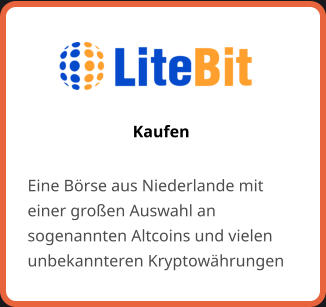 Kaufen Eine Börse aus Niederlande mit einer großen Auswahl an sogenannten Altcoins und vielen unbekannteren Kryptowährungen