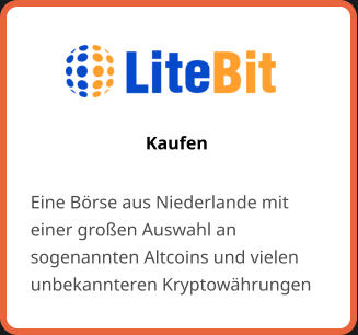 Kaufen Eine Börse aus Niederlande mit einer großen Auswahl an sogenannten Altcoins und vielen unbekannteren Kryptowährungen